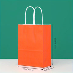 10pcs Colorful Candy Paper Bags Leather Tote Takeaway Gift Bags