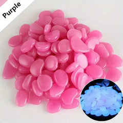 200pcs Small Luminous Pebbles for Garden Fish Tank Aquarium Decor