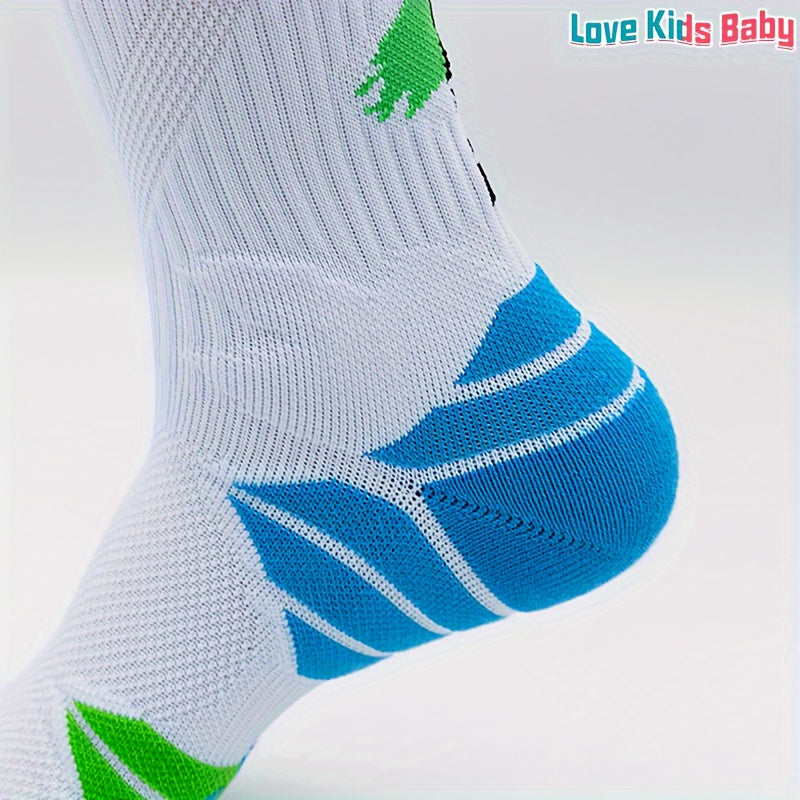 Breathable Basketball Socks for Kids Size 25-31.09 Meters Shoes