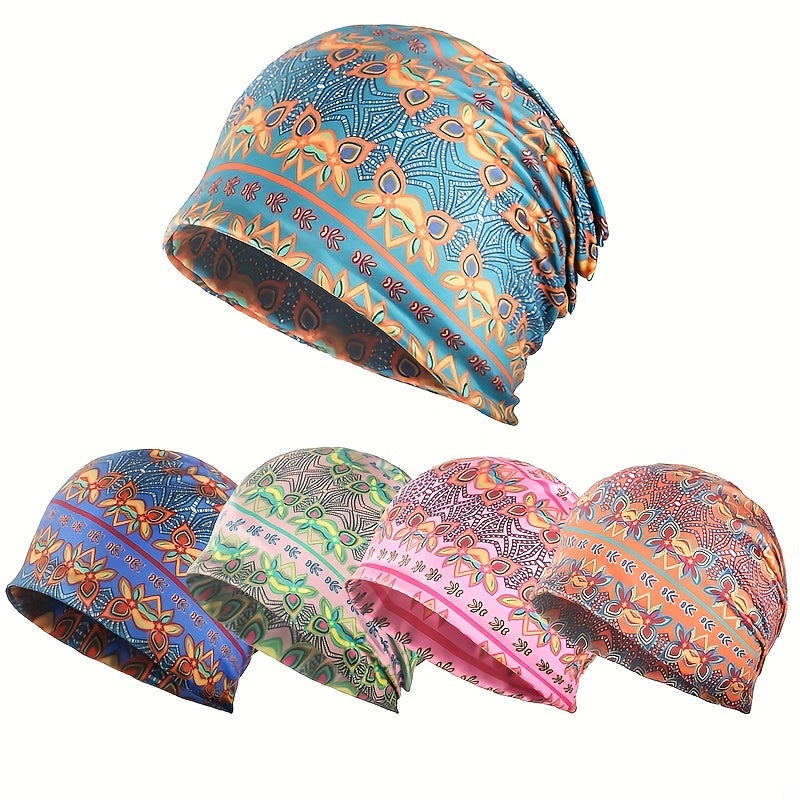 Boho Knit Beanie Hat Lightweight Slap Hat