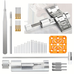 34pcs Watch Link Removal Tool Kit Professional Watch Band Replacement Tool Kit