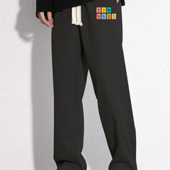 Graphic Pattern Loose Fit Mopping Pants Men's Casual Joggers