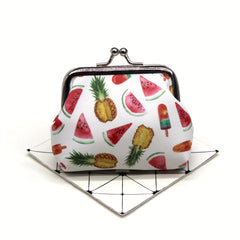 Fruit Print Coin Purse Small Storage Bag for Girls
