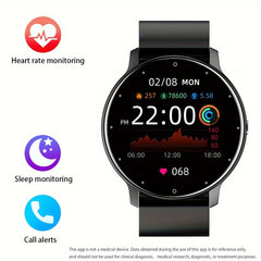Waterproof Smart Watch Full Touch Screen Silicone Band