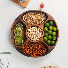 Wooden Fruit Tray Outdoor Serving Platter for Picnics and Weddings