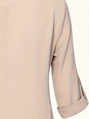 V-Neck Long Sleeve Blouse