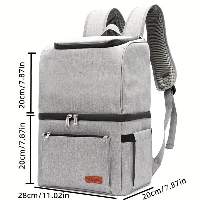 Portable Backpack with Thermal Insulation for Cold Beverages