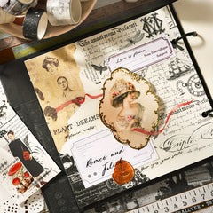 4pcs Retro Printing Diary Decorative Stickers
