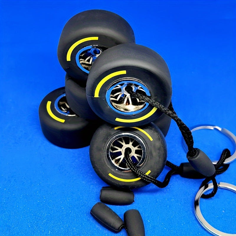 F1 Soft Glue PVC Tire Key Chain Car Pendant