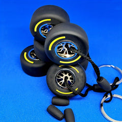 F1 Soft Glue PVC Tire Key Chain Car Pendant