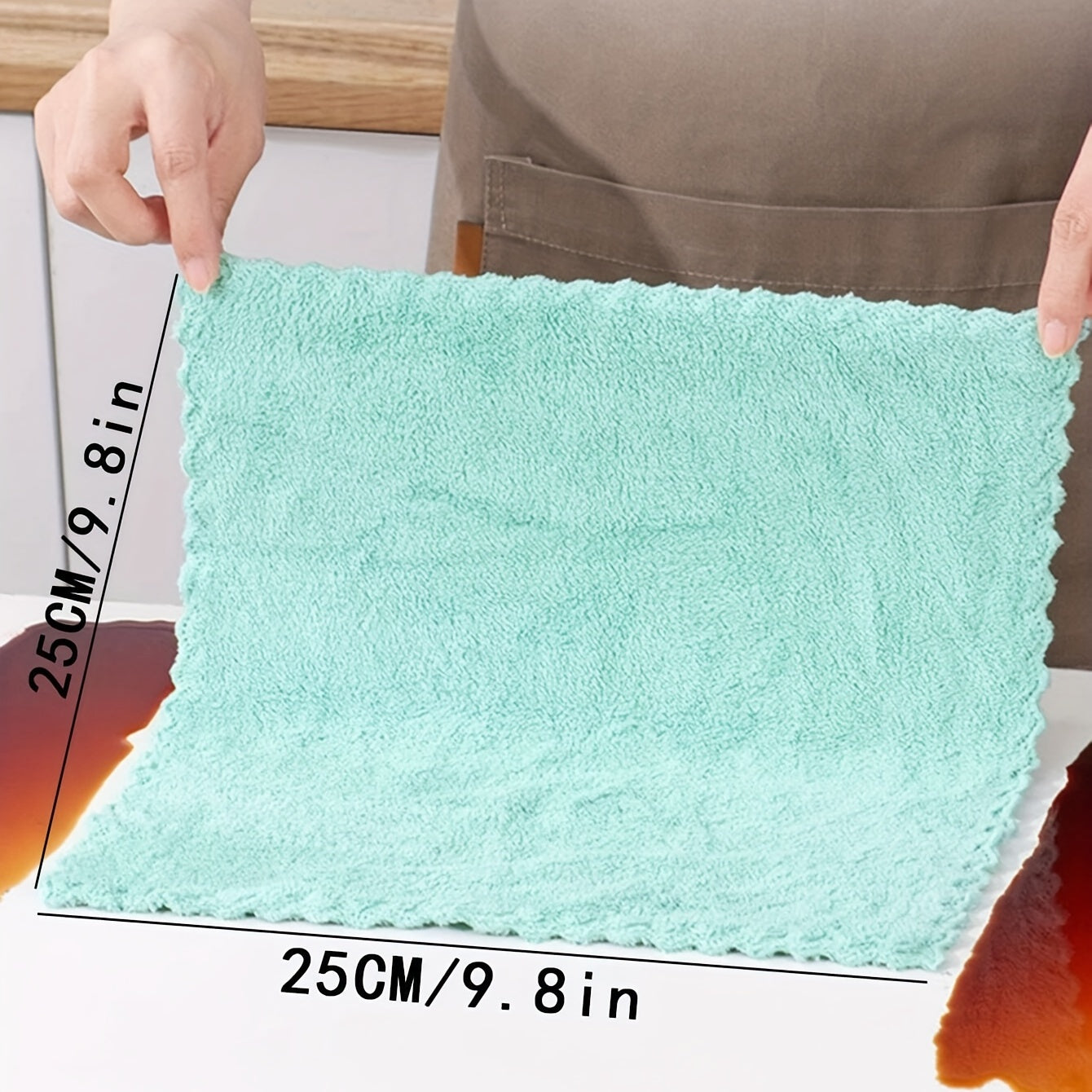 5pcs Microfiber Dish Cloths Absorbent Towels Strong Stain Removal