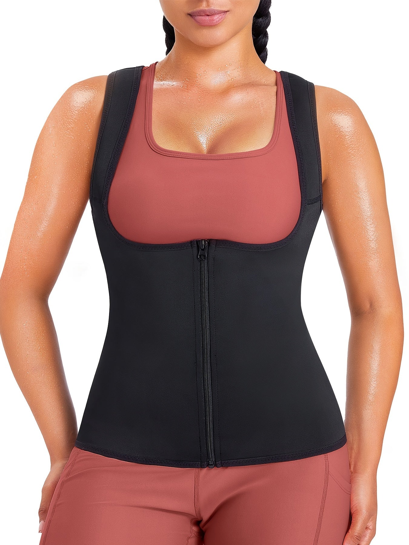 GOTOLY Women's Slimming Racerback Tank Top Sauna Sweat Yoga Sleeveless Top
