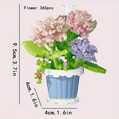 Artificial Flower Model Building Blocks Flower Pot Assembly Building Blocks Toys