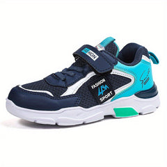 Boys Hook And Loop Low Top Sneakers Lightweight Anti Slip Shoes