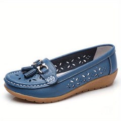 Women's Wedge Heeled Casual Shoes Low Top Round Toe Solid Breathable Shoes