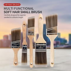 5pcs Paint Brush Set for Walls Trim Cabinets Doors Fences Decks Arts Crafts