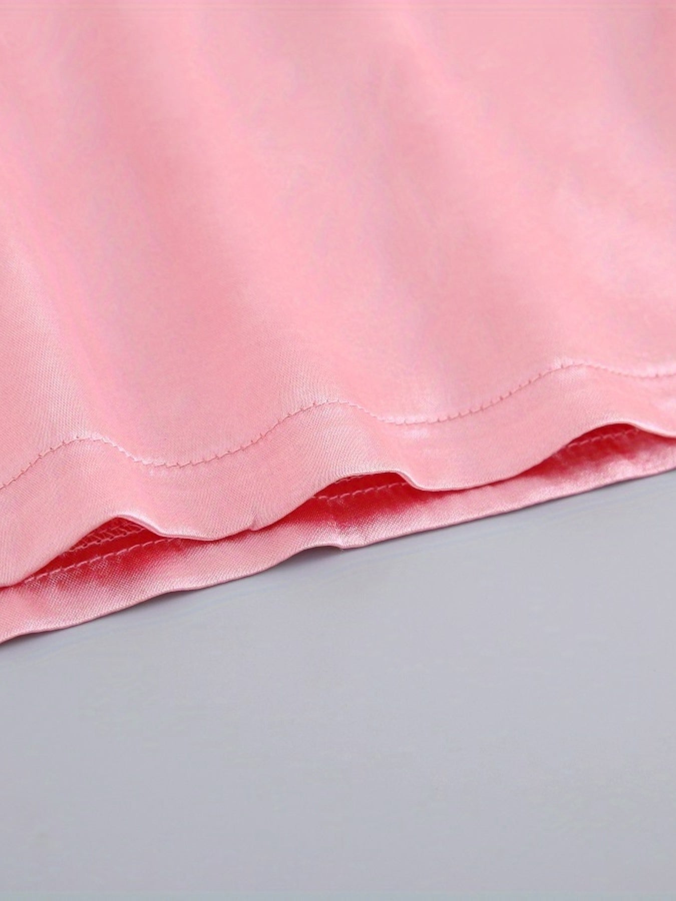 Letter Embroidery Satin Night Robe With Belt Women's Sleepwear