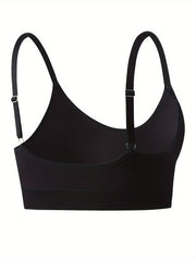 Seamless Round Neck High Stretch Fitness Bra