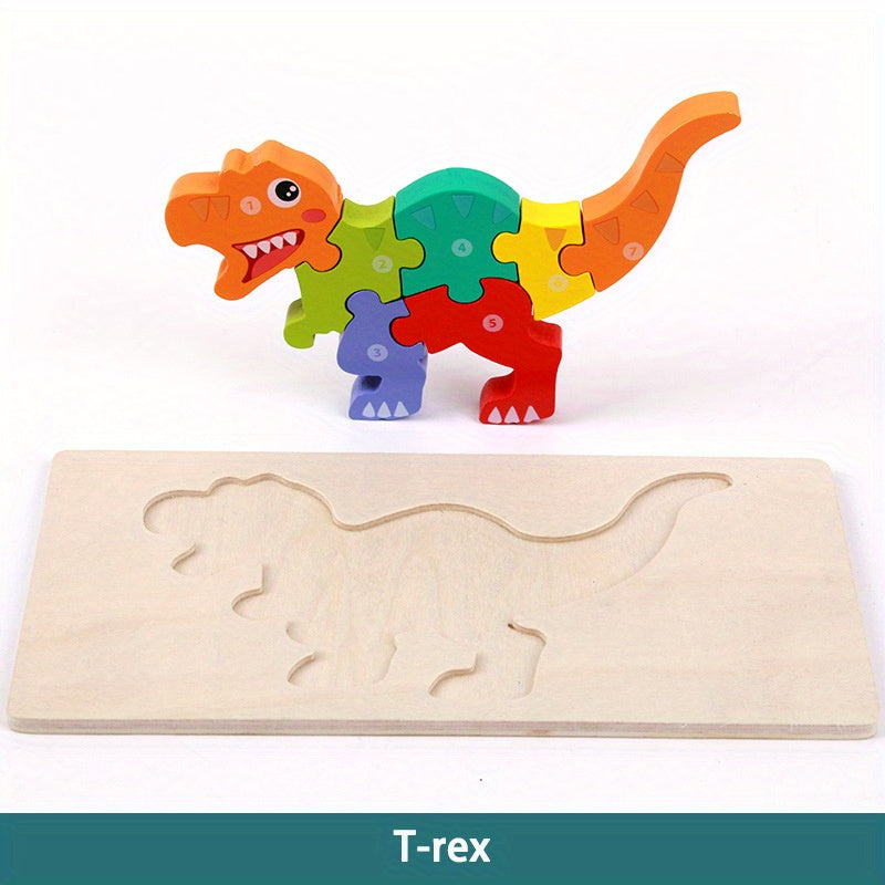 Wooden 3D Puzzle for Kids - Cognitive Early Education Toy