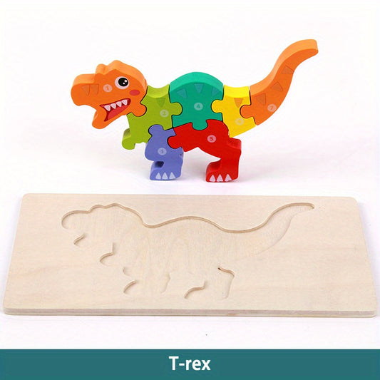 Wooden 3D Puzzle for Kids - Cognitive Early Education Toy
