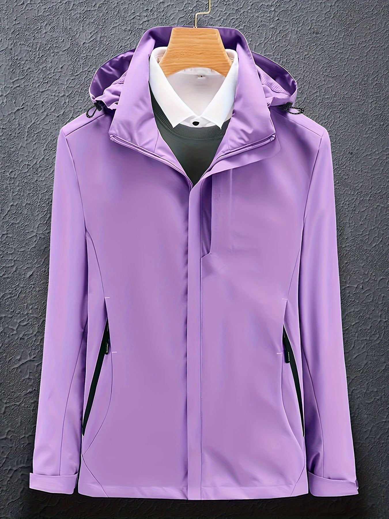 Women's Soft Shell Ski Jacket Windproof & Waterproof Full Zipper Snow Coat