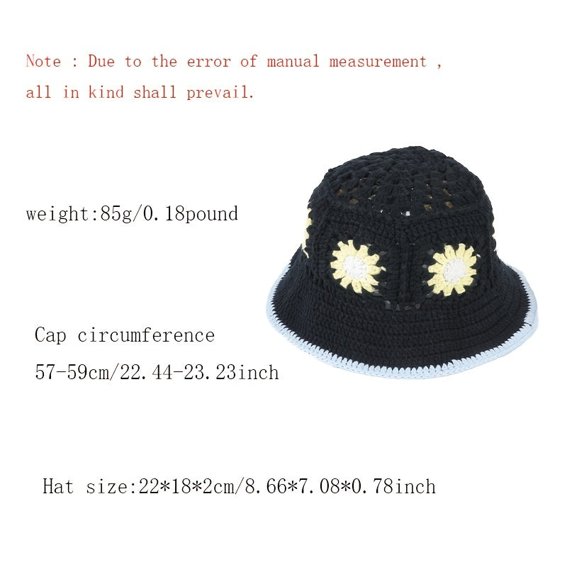 Floral Bucket Hat French Style Outdoor Sunscreen Hats