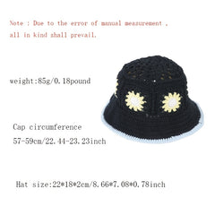 Floral Bucket Hat French Style Outdoor Sunscreen Hats