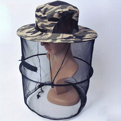 Unisex SunShade Large Brim Hat with Mosquito Protection