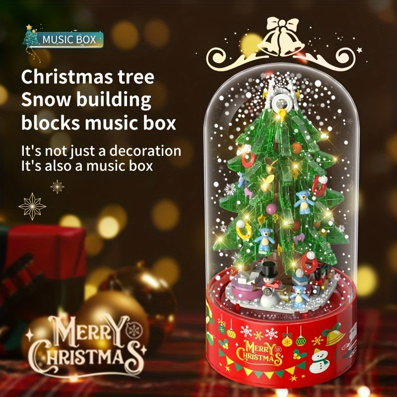 Christmas Building Blocks Music Box Kids Toy