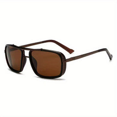 Men's Retro Steampunk Sunglasses Polarized UV400 Protective