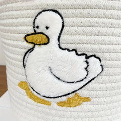 2pcs Duck Storage Basket Rope Woven Desktop Tidy Decorative Basket