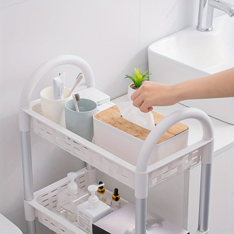 1pc Storage Rack Trolley Storage Rack grid Capacity Home Organization