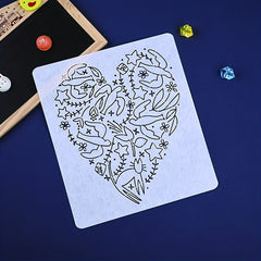 Heart Stencil Art Templates for DIY Crafts and Painting Projects