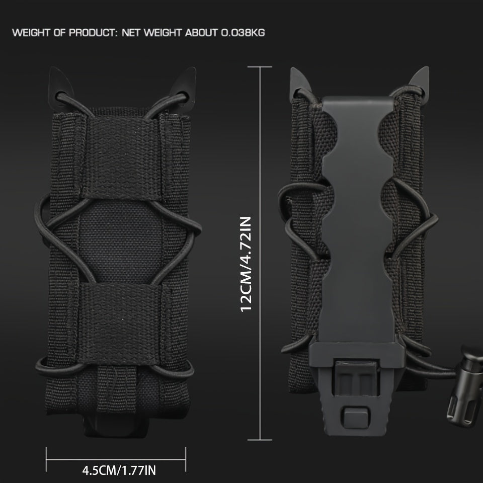 9mm Single Mag Pouch Molle Flashlight Holder