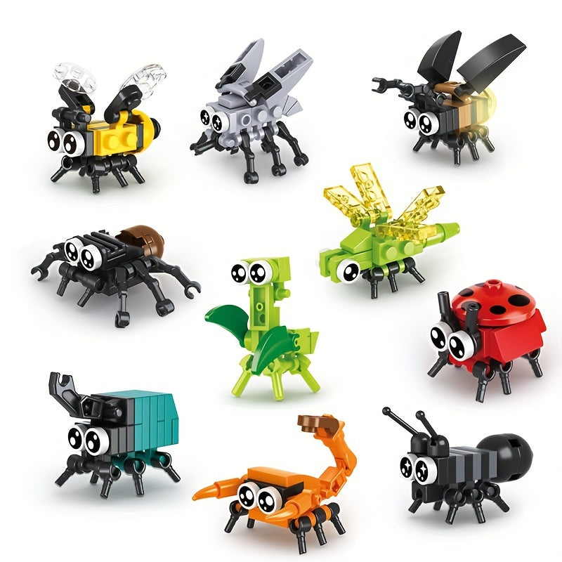 Insect Building Blocks Set - Bees, Ladybugs, Fireflies, Dragonflies