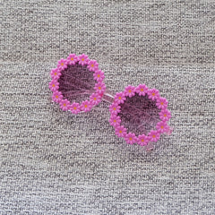 Girls Daisy Flower Sunglasses Round Kids Accessories