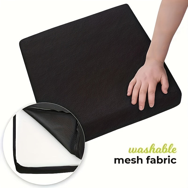 Foam Seat Cushion Chair Pad with Washable Cover for Lower Back Pain Relief