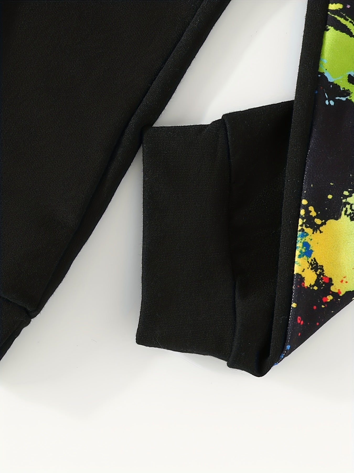 Boys 2pcs Paint Splash Sweatshirt & Pants Set