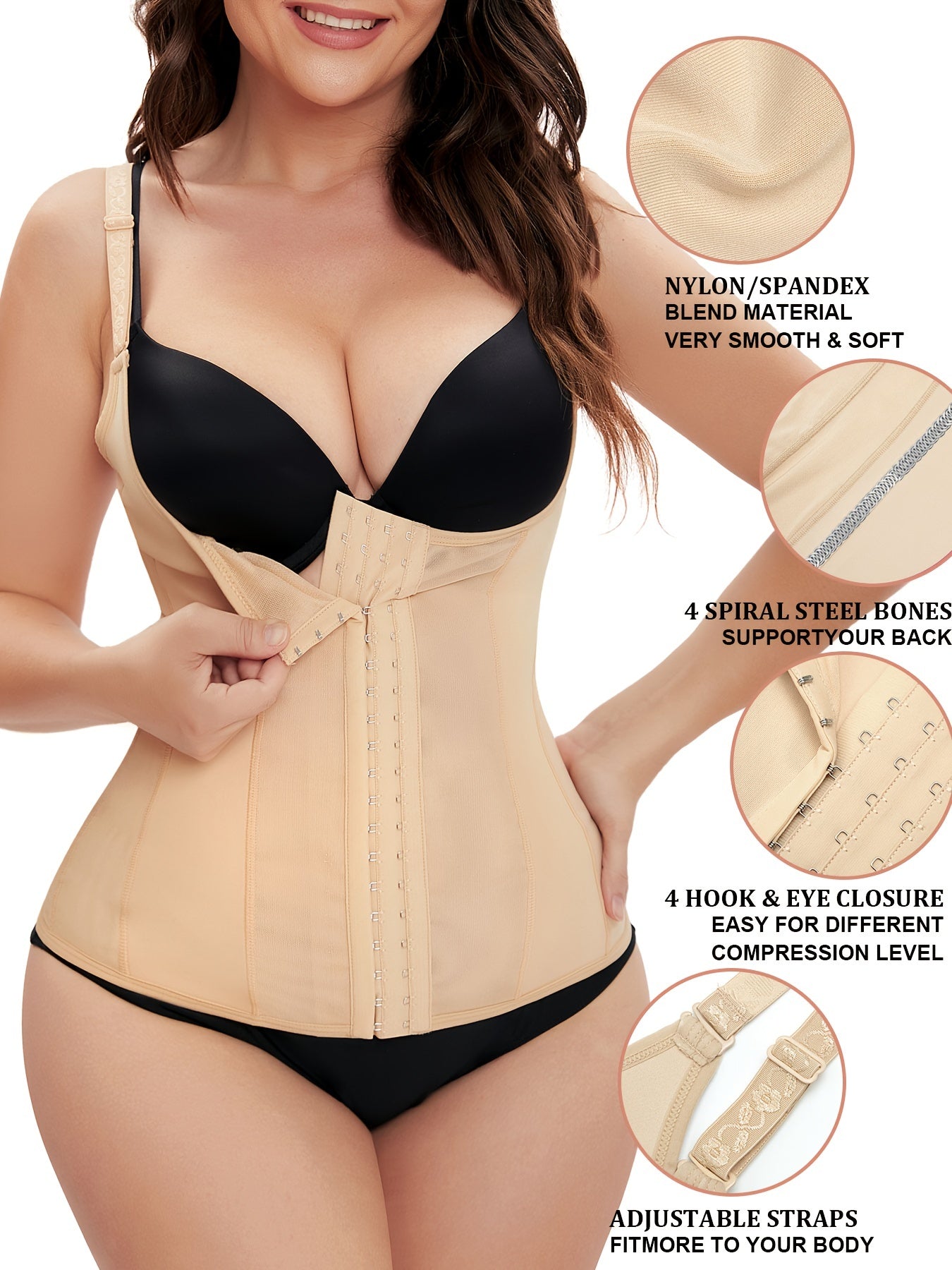Front Buckle Shaping Waist Trainer Tummy Control Top