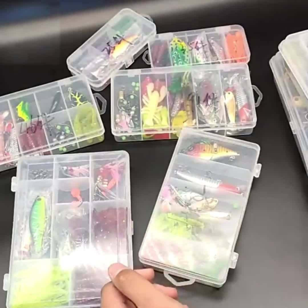 Freshwater Fishing Lures Kit for Bass Trout Crappie Salmon 72pcs