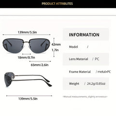 Y2K Futuristic Sunglasses Cyberpunk Rimless UV400