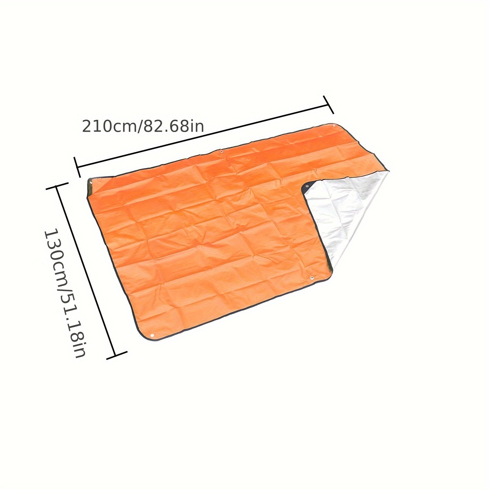 Emergency Outdoor Reflective Blanket, Orange Aluminized Film Camping Sleep