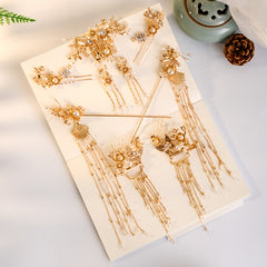 Crystal Pearl Flower Butterfly Hair Clip Headband Earring Set