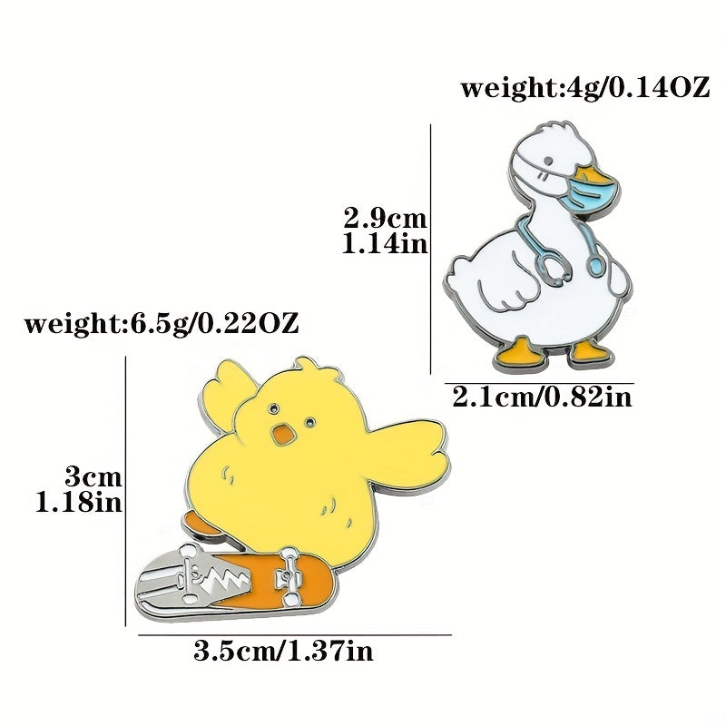 Cute Duckling Enamel Brooch for Backpacks & Clothing