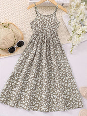 Girls Floral Cami Princess Dress Casual Party Beach Vacation