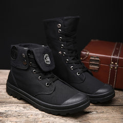 Men's Canvas Lightweight Solid Boots