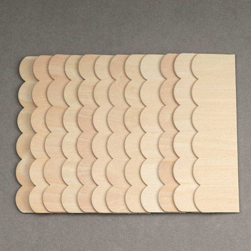 12 Pack Dollhouse Small House Roof Wooden Tiles