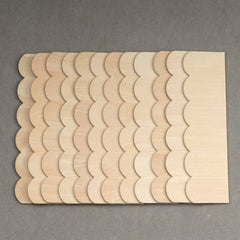 12 Pack Dollhouse Small House Roof Wooden Tiles
