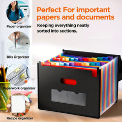25 Pockets A4 Accordion Folder File Storage Bag Back To School Supplies