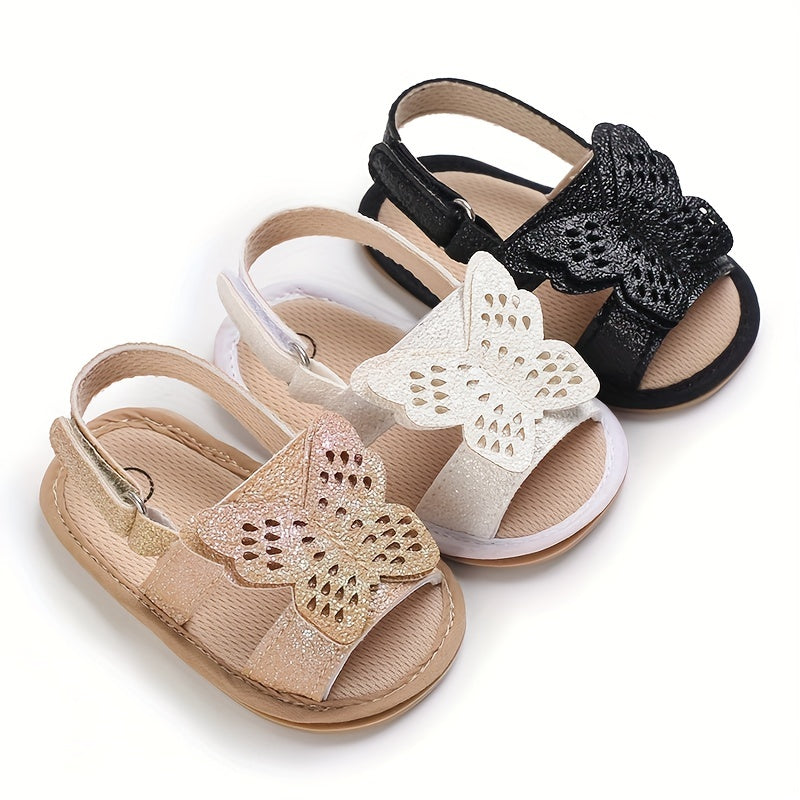 Girls Bowknot Sandals Lightweight Non Slip Comfy Crib Shoes